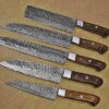 Custom Handmade Damascus Steel Chef Knife Set With Leather Roller Kit | Christmas Gift, Birthday Gift, Wedding Gift, Anniversary Gift, Valentine's Gift - Image 4