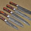 Custom Handmade Damascus Steel Chef Knife Set With Leather Roller Kit | Christmas Gift, Birthday Gift, Wedding Gift, Anniversary Gift, Valentine's Gift - Image 5