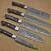 Custom Handmade Damascus Steel Chef Knife Set With Leather Roller Kit | Christmas Gift, Birthday Gift, Wedding Gift, Anniversary Gift, Valentine's Gift - Image 5
