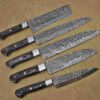 Custom Handmade Damascus Steel Chef Knife Set With Leather Roller Kit | Christmas Gift, Birthday Gift, Wedding Gift, Anniversary Gift, Valentine's Gift - Image 6