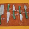 Custom Handmade Damascus Steel Chef Knife Set With Leather Roller Kit | Christmas Gift, Birthday Gift, Wedding Gift, Anniversary Gift, Valentine's Gift - Image 2