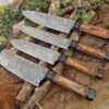 Custom Handmade Damascus Steel Chef Knife Set With Leather Roller Kit | Christmas Gift, Birthday Gift, Wedding Gift, Anniversary Gift, Valentine's Gift - Image 3