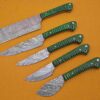 Custom Handmade Damascus Steel Chef Knife Set With Leather Roller Kit | Christmas Gift, Birthday Gift, Wedding Gift, Anniversary Gift, Valentine's Gift - Image 3