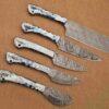 Custom Handmade Damascus Steel Chef Knife Set With Leather Roller Kit | Christmas Gift, Birthday Gift, Wedding Gift, Anniversary Gift, Valentine's Gift - Image 3