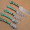 Custom Handmade Damascus Steel Chef Knife Set With Leather Roller Kit | Christmas Gift, Birthday Gift, Wedding Gift, Anniversary Gift, Valentine's Gift - Image 4