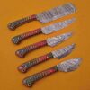 Custom Handmade Damascus Steel Chef Knife Set With Leather Roller Kit | Christmas Gift, Birthday Gift, Wedding Gift, Anniversary Gift, Valentine's Gift - Image 4