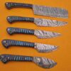 Custom Handmade Damascus Steel Chef Knife Set With Leather Roller Kit | Christmas Gift, Birthday Gift, Wedding Gift, Anniversary Gift, Valentine's Gift - Image 5