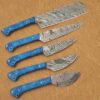 Custom Handmade Damascus Steel Chef Knife Set With Leather Roller Kit | Christmas Gift, Birthday Gift, Wedding Gift, Anniversary Gift, Valentine's Gift - Image 4