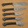 Custom Handmade Damascus Steel Chef Knife Set With Leather Roller Kit | Christmas Gift, Birthday Gift, Wedding Gift, Anniversary Gift, Valentine's Gift - Image 5