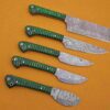 Custom Handmade Damascus Steel Chef Knife Set With Leather Roller Kit | Christmas Gift, Birthday Gift, Wedding Gift, Anniversary Gift, Valentine's Gift - Image 6