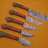 Custom Handmade Damascus Steel Chef Knife Set With Leather Roller Kit | Christmas Gift, Birthday Gift, Wedding Gift, Anniversary Gift, Valentine's Gift - Image 5