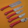 Custom Handmade Damascus Steel Chef Knife Set With Leather Roller Kit | Christmas Gift, Birthday Gift, Wedding Gift, Anniversary Gift, Valentine's Gift - Image 7