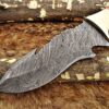 Custom Handmade Damascus Steel Gut Hook Skinner Knife | Christmas Gift, Birthday Gift, Wedding Gift, Anniversary Gift, Valentine's Gift - Image 3