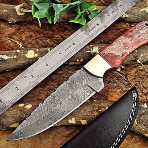 Custom Handmade Damascus Steel Skinner Knife | Christmas Gift, Birthday Gift, Wedding Gift, Anniversary Gift, Valentine's Gift