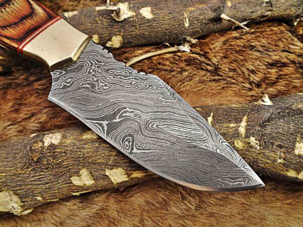 Custom Handmade Damascus Steel Skinner Knife | Christmas Gift, Birthday Gift, Wedding Gift, Anniversary Gift, Valentine's Gift - Image 4