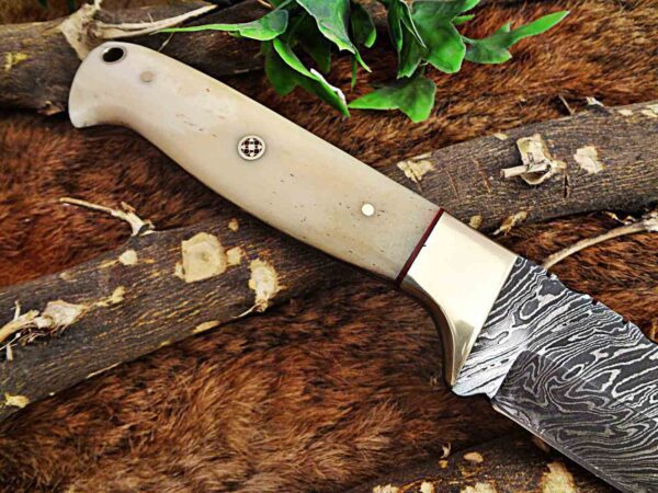 Custom Handmade Damascus Steel Skinner Knife | Christmas Gift, Birthday Gift, Wedding Gift, Anniversary Gift, Valentine's Gift - Image 5