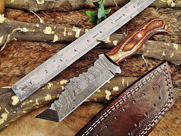 Custom Handmade Damascus Steel Tento Skinner Knife | Christmas Gift, Birthday Gift, Wedding Gift, Anniversary Gift, Valentine's Gift