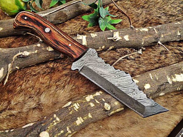 Custom Handmade Damascus Steel Tento Skinner Knife | Christmas Gift, Birthday Gift, Wedding Gift, Anniversary Gift, Valentine's Gift - Image 4