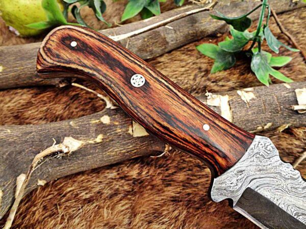 Custom Handmade Damascus Steel Tento Skinner Knife | Christmas Gift, Birthday Gift, Wedding Gift, Anniversary Gift, Valentine's Gift - Image 5