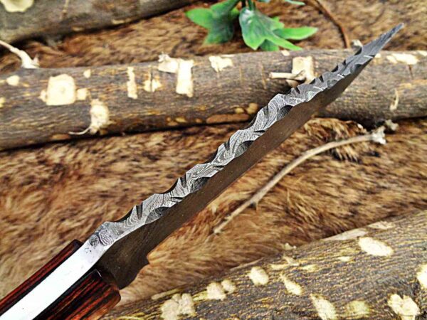 Custom Handmade Damascus Steel Tento Skinner Knife | Christmas Gift, Birthday Gift, Wedding Gift, Anniversary Gift, Valentine's Gift - Image 6