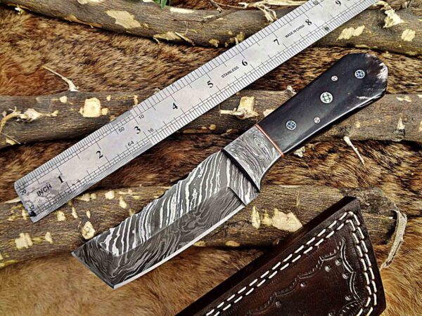 Custom Handmade Damascus Steel Tento Skinner Knife | Christmas Gift, Birthday Gift, Wedding Gift, Anniversary Gift, Valentine's Gift