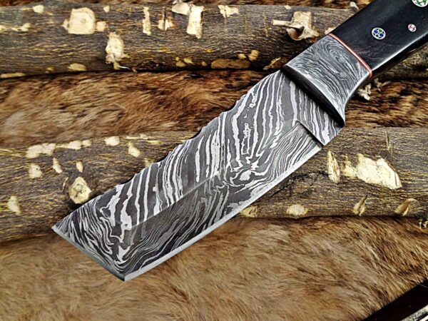 Custom Handmade Damascus Steel Tento Skinner Knife | Christmas Gift, Birthday Gift, Wedding Gift, Anniversary Gift, Valentine's Gift - Image 3
