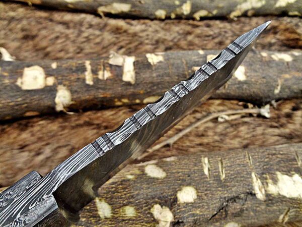 Custom Handmade Damascus Steel Tento Skinner Knife | Christmas Gift, Birthday Gift, Wedding Gift, Anniversary Gift, Valentine's Gift - Image 6