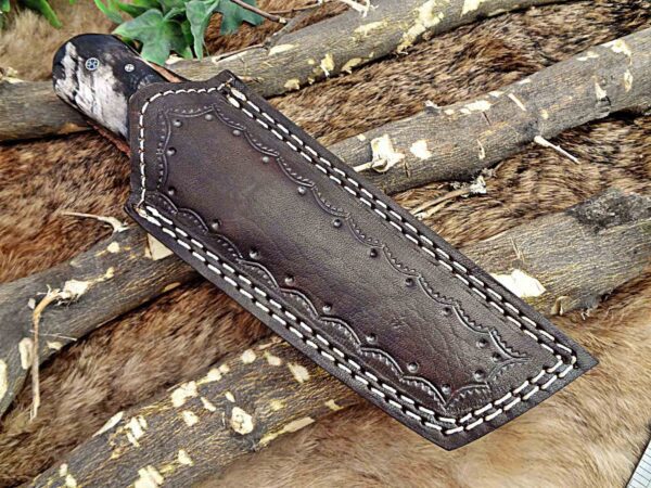 Custom Handmade Damascus Steel Tento Skinner Knife | Christmas Gift, Birthday Gift, Wedding Gift, Anniversary Gift, Valentine's Gift - Image 7