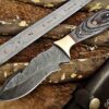 Custom Handmade Damascus Steel Gut Hook Skinner Knife | Christmas Gift, Birthday Gift, Wedding Gift, Anniversary Gift, Valentine's Gift