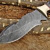 Custom Handmade Damascus Steel Gut Hook Skinner Knife | Christmas Gift, Birthday Gift, Wedding Gift, Anniversary Gift, Valentine's Gift - Image 3