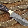 Custom Handmade Damascus Steel Gut Hook Skinner Knife | Christmas Gift, Birthday Gift, Wedding Gift, Anniversary Gift, Valentine's Gift - Image 4
