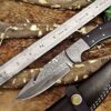 Custom Handmade Damascus Steel Gut Hook Skinner Knife | Christmas Gift, Birthday Gift, Wedding Gift, Anniversary Gift, Valentine's Gift