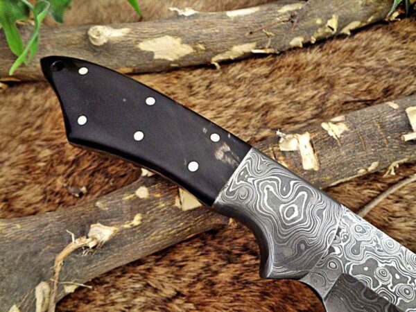 Custom Handmade Damascus Steel Gut Hook Skinner Knife | Christmas Gift, Birthday Gift, Wedding Gift, Anniversary Gift, Valentine's Gift - Image 6