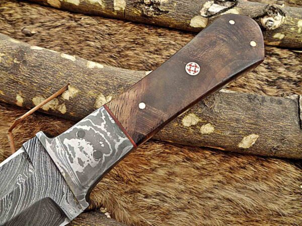 Custom Handmade Damascus Steel Dagger/Skinner Knife | Christmas Gift, Birthday Gift, Wedding Gift, Anniversary Gift, Valentine's Gift - Image 4