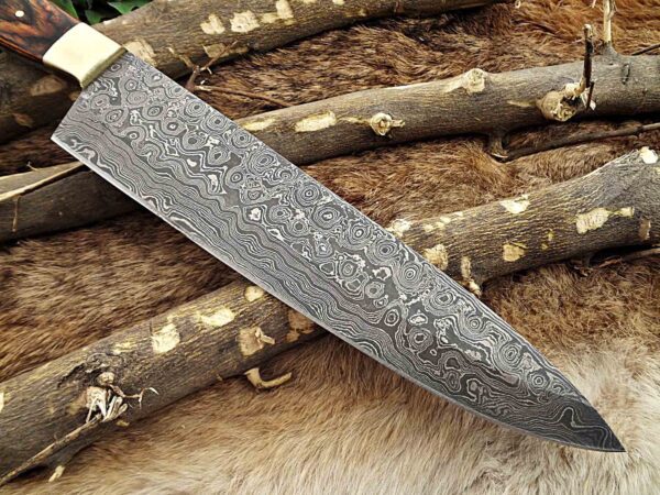 Custom Handmade Damascus Steel Chef Knife | Christmas Gift, Birthday Gift, Wedding Gift, Anniversary Gift, Valentine's Gift - Image 6