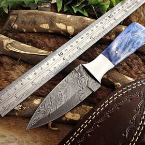 Custom Handmade Damascus Steel Dagger/Skinner Knife | Christmas Gift, Birthday Gift, Wedding Gift, Anniversary Gift, Valentine's Gift
