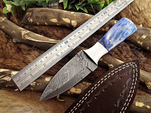 Custom Handmade Damascus Steel Dagger/Skinner Knife | Christmas Gift, Birthday Gift, Wedding Gift, Anniversary Gift, Valentine's Gift