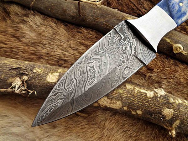Custom Handmade Damascus Steel Dagger/Skinner Knife | Christmas Gift, Birthday Gift, Wedding Gift, Anniversary Gift, Valentine's Gift - Image 3