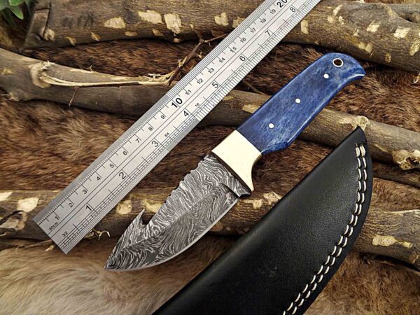 Custom Handmade Damascus Steel Gut Hook Skinner Knife | Christmas Gift, Birthday Gift, Wedding Gift, Anniversary Gift, Valentine's Gift