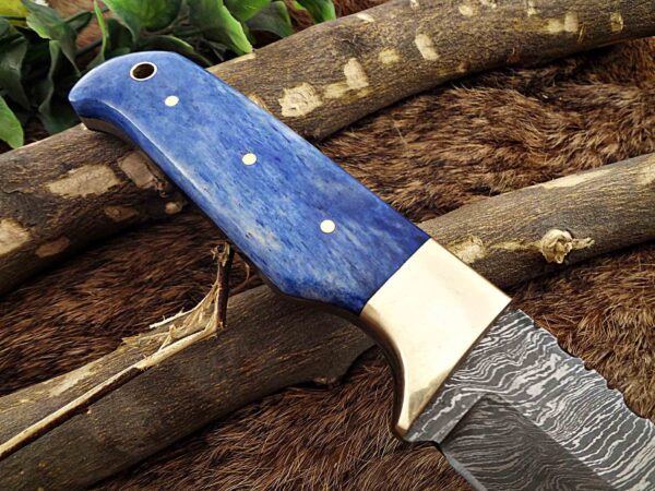 Custom Handmade Damascus Steel Gut Hook Skinner Knife | Christmas Gift, Birthday Gift, Wedding Gift, Anniversary Gift, Valentine's Gift - Image 5