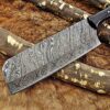 Custom Handmade Damascus Steel Cleaver Knife | Christmas Gift, Birthday Gift, Wedding Gift, Anniversary Gift, Valentine's Gift - Image 3