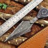 Custom Handmade Damascus Steel Skinner/Dagger Knife | Christmas Gift, Birthday Gift, Wedding Gift, Anniversary Gift, Valentine's Gift