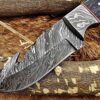 Custom Handmade Damascus Steel Gut Hook Skinner Knife | Christmas Gift, Birthday Gift, Wedding Gift, Anniversary Gift, Valentine's Gift - Image 3