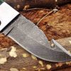 Custom Handmade Damascus Steel Gut Hook Skinner Knife | Christmas Gift, Birthday Gift, Wedding Gift, Anniversary Gift, Valentine's Gift - Image 5