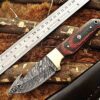 Custom Handmade Damascus Steel Gut Hook Skinner Knife | Christmas Gift, Birthday Gift, Wedding Gift, Anniversary Gift, Valentine's Gift