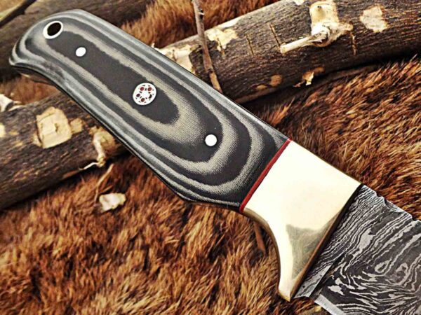 Custom Handmade Damascus Steel Gut Hook Skinner Knife | Christmas Gift, Birthday Gift, Wedding Gift, Anniversary Gift, Valentine's Gift - Image 5