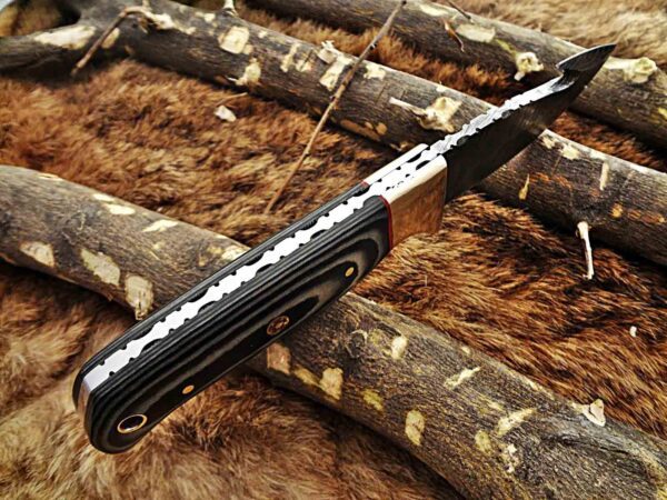 Custom Handmade Damascus Steel Gut Hook Skinner Knife | Christmas Gift, Birthday Gift, Wedding Gift, Anniversary Gift, Valentine's Gift - Image 6