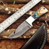 Custom Handmade Damascus Steel Gut Hook Skinner Knife | Christmas Gift, Birthday Gift, Wedding Gift, Anniversary Gift, Valentine's Gift