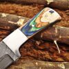 Custom Handmade Damascus Steel Gut Hook Skinner Knife | Christmas Gift, Birthday Gift, Wedding Gift, Anniversary Gift, Valentine's Gift - Image 3