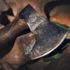 Viking Runes Helm of Awe Symbol Etched Blade Viking Axe Best Axe For Camping Hatchet | Best Gift For Him - Image 3